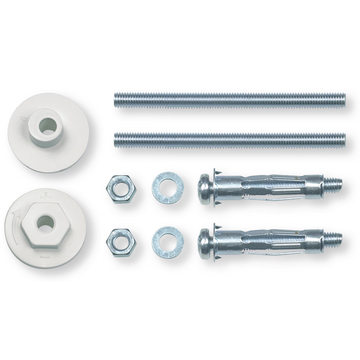 Washbasin fixing kit drywall with eccentric washers